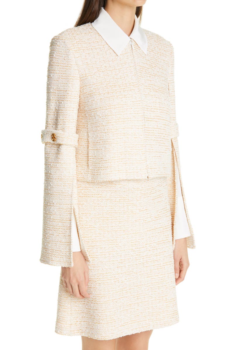 St. John Collection Bouclé Tweed Knit Jacket, Alternate, color,