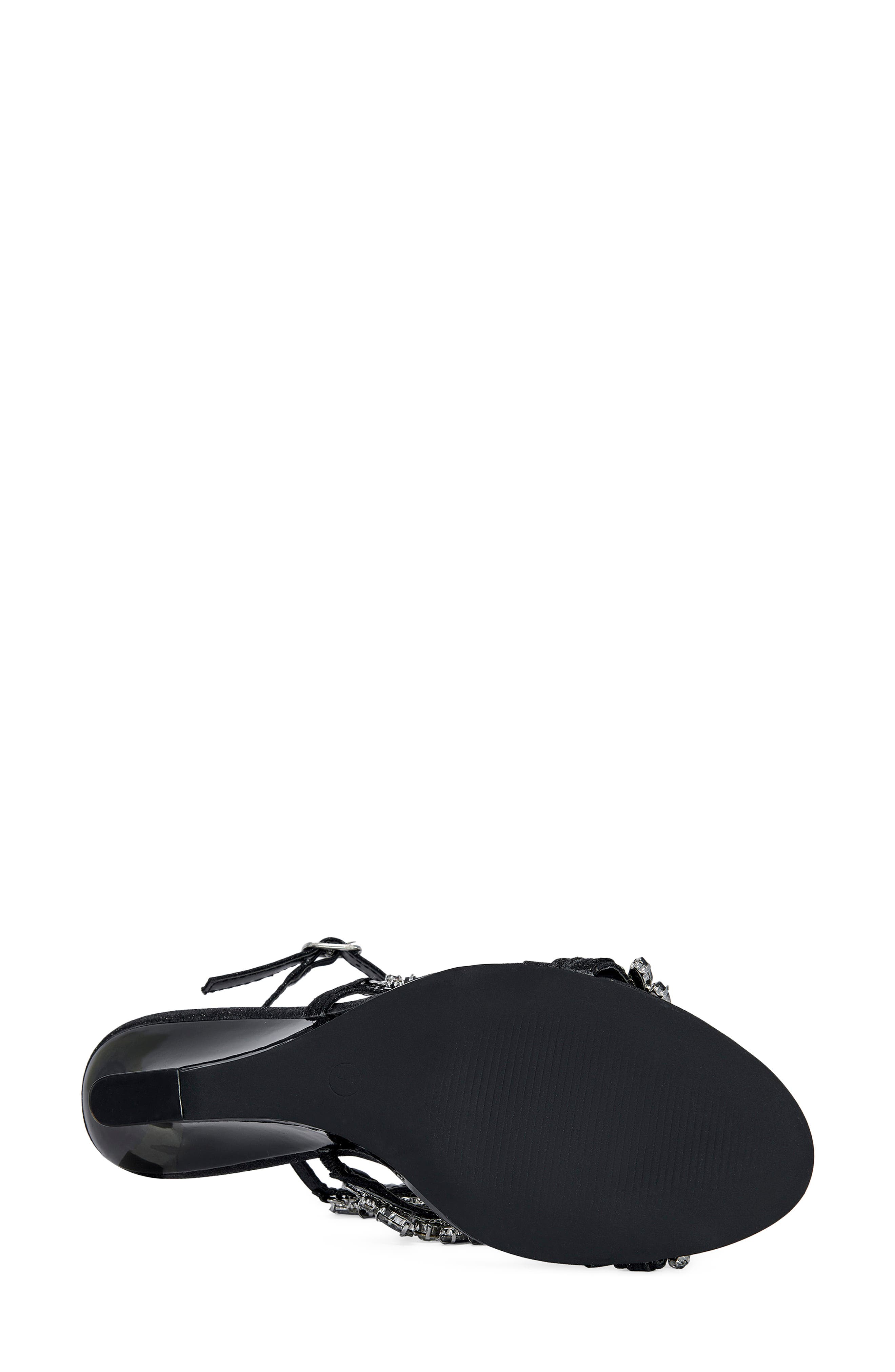 Porceline Wedge Sandal, Alternate, color, BLACK