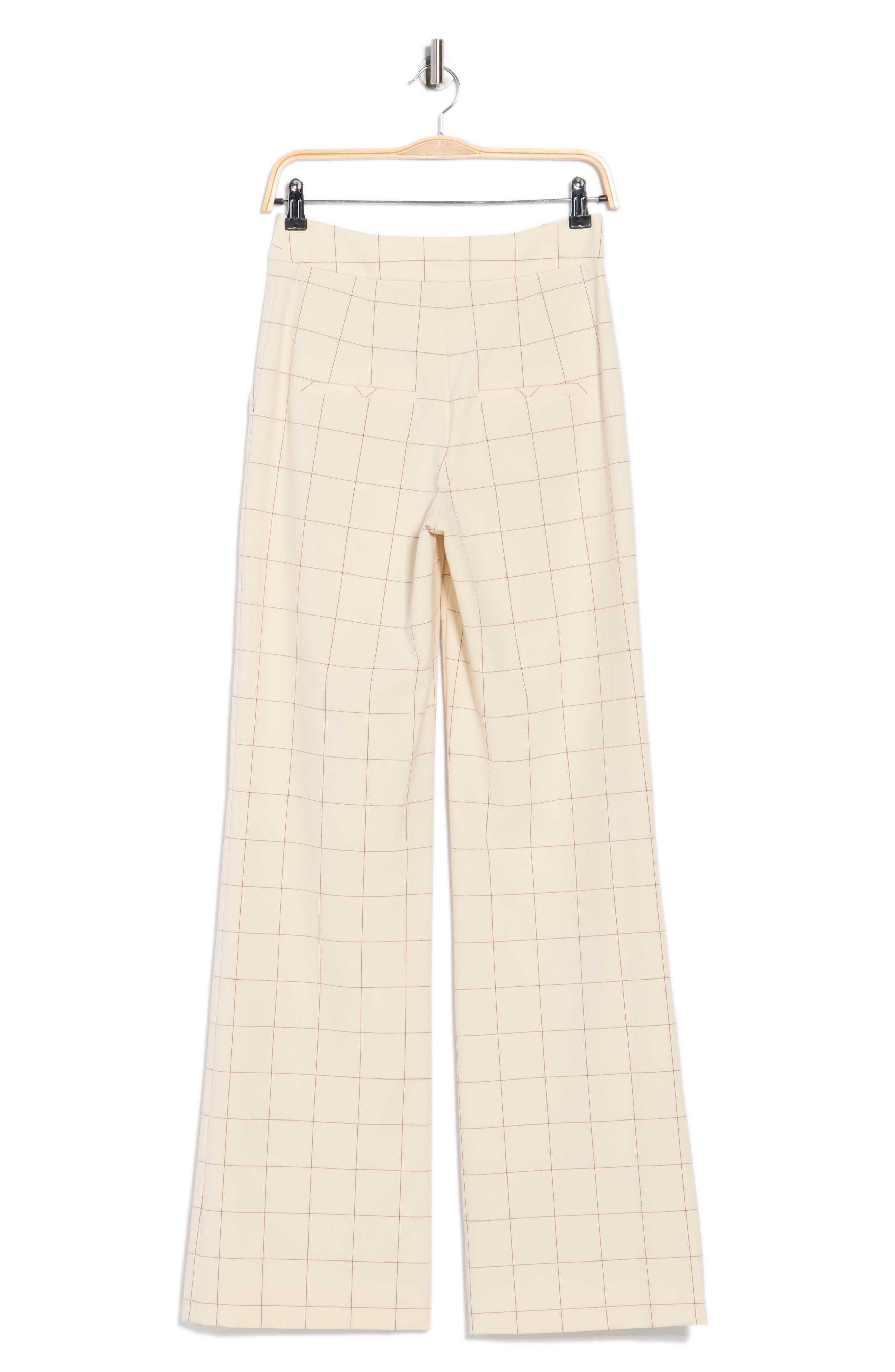 Tonelli Windowpane High Waist Wide Leg Pants