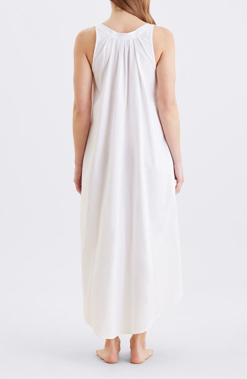 Papinelle Madison Button-up Maxi Nightgown In White