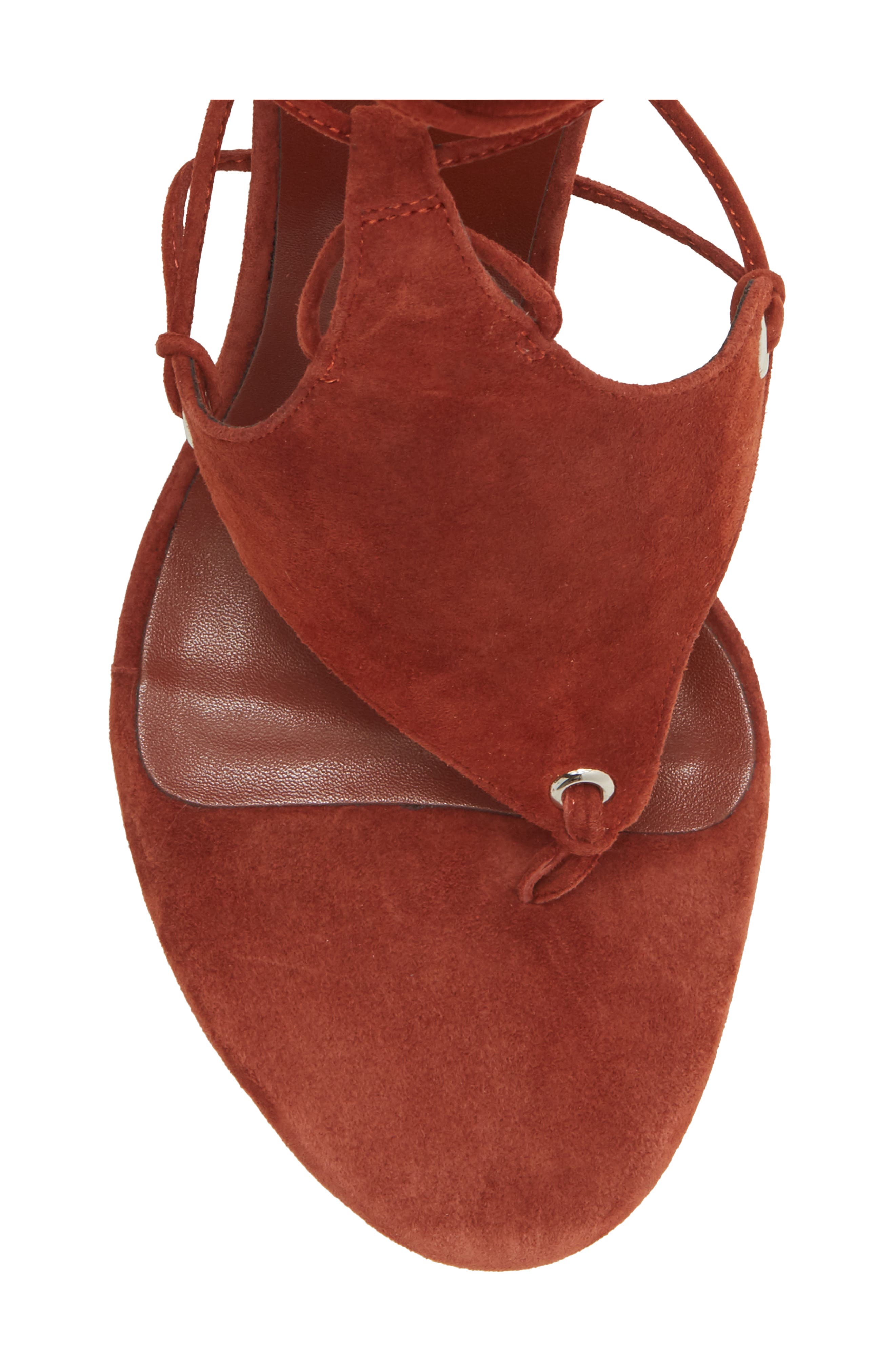 Pachouli Ankle Wrap Wedge Sandal, Alternate, color, RUST SUEDE