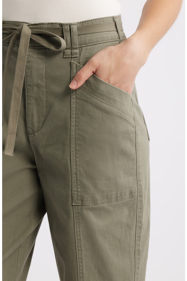 Skyrise Relaxed Straight Leg Twill Pants, Alternate, color, LAUREL OAK