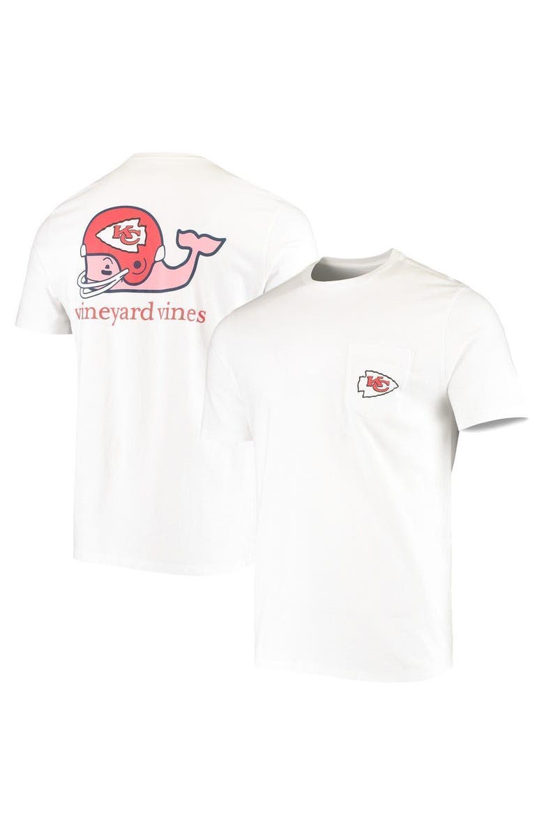 vineyard vines Men's Vineyard Vines White Kansas City Chiefs Big & Tall Helmet T-Shirt, Main, color, 