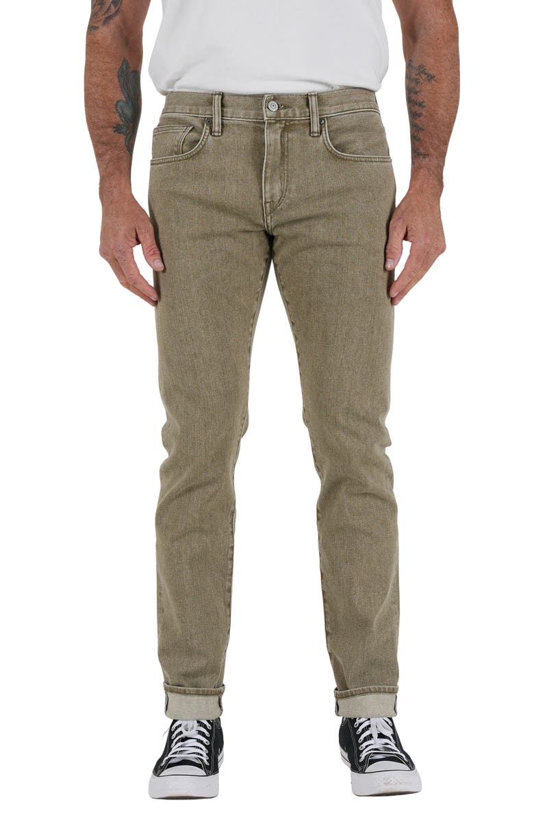 HIROSHI KATO The Scissors Slim Tapered 10.5-Ounce Stretch Selvedge Jeans, Main, color, Sage