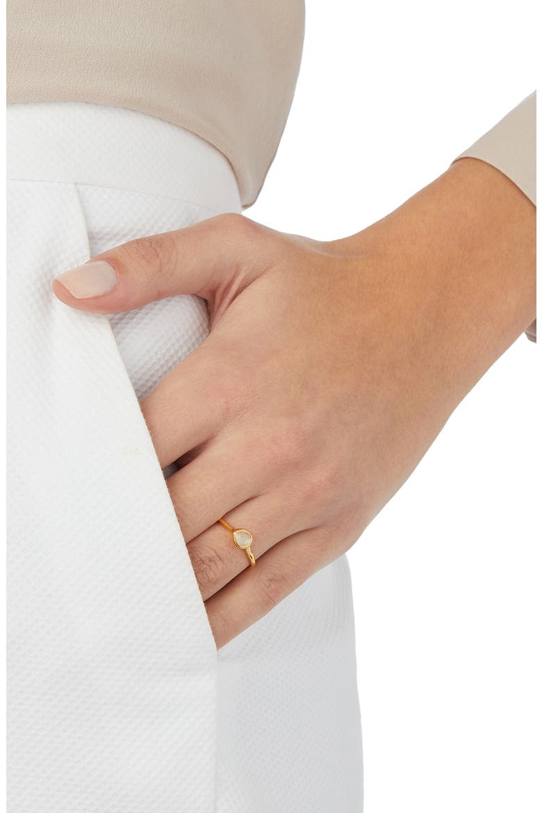 Siren Small Semiprecious Stone Stacking Ring, Alternate, color, GOLD