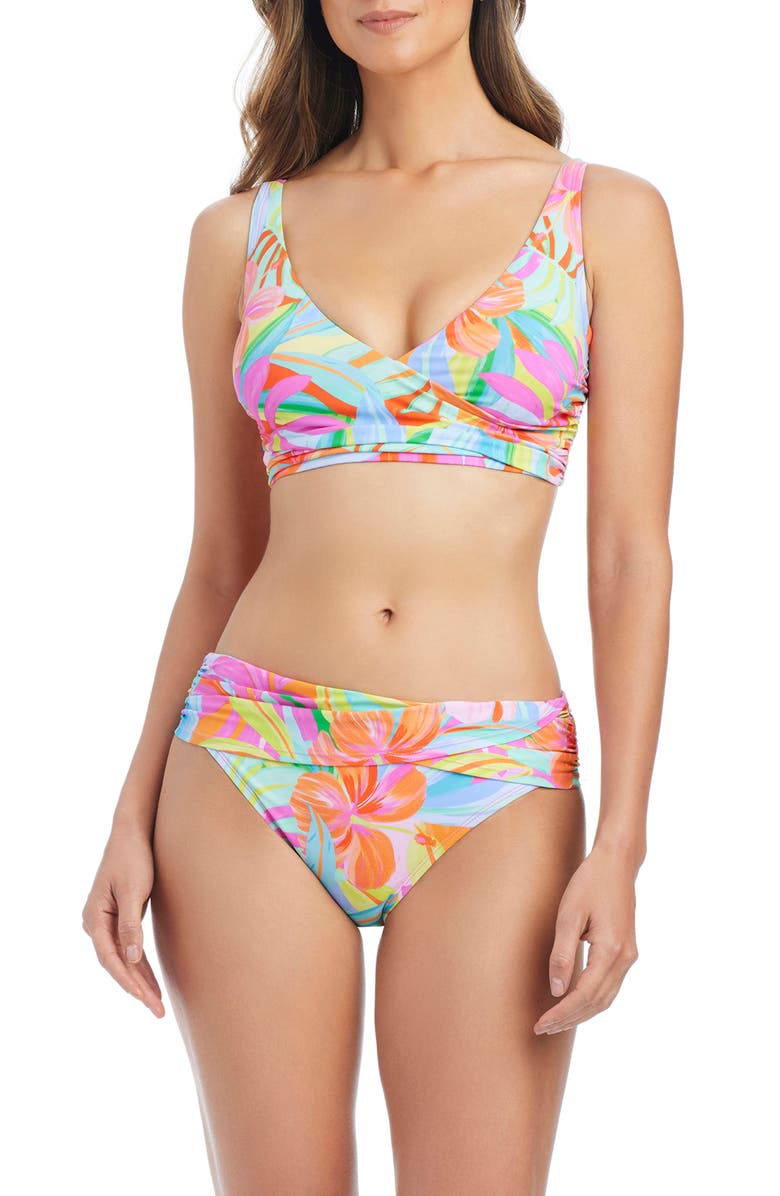 BLEU by Rod Beattie Sarong Hipster Bikini Bottoms, Alternate, color, 