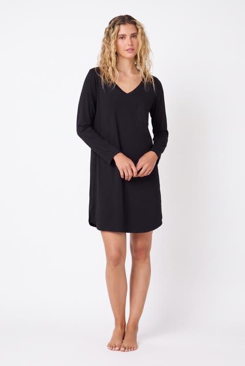 Classic Solid Pima Knit Sleep Shirt
