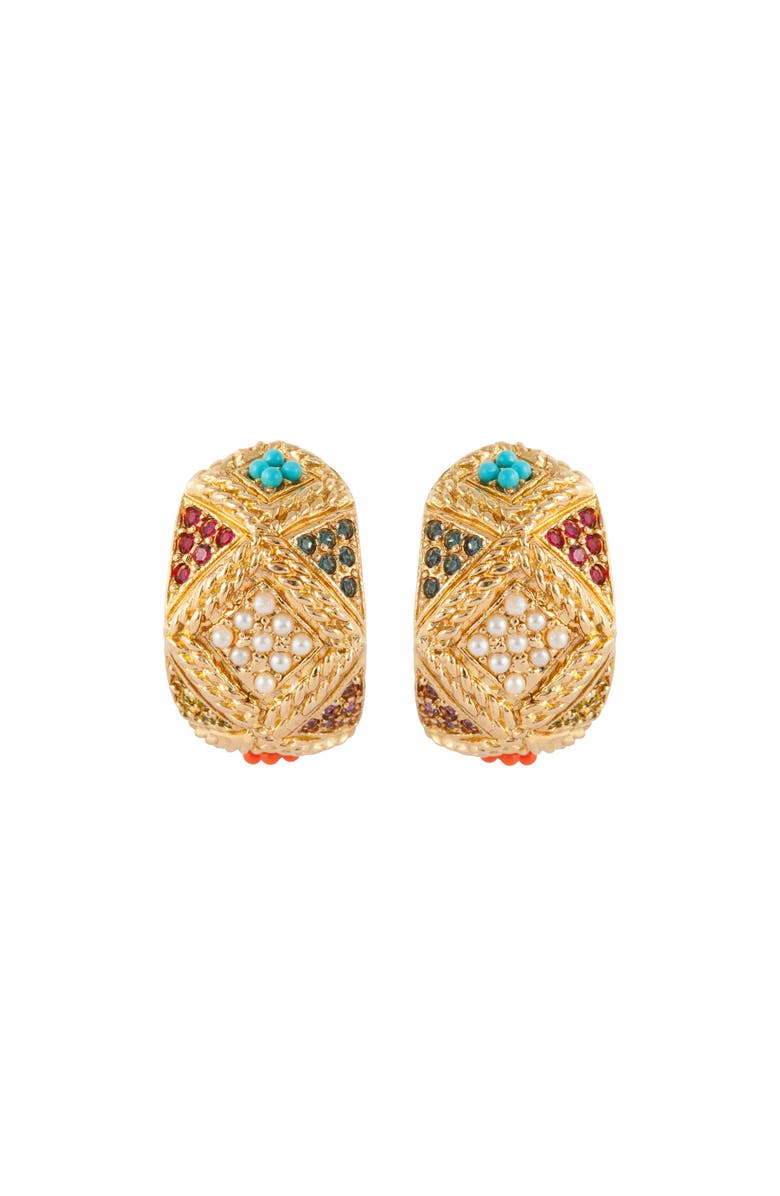 Susan Caplan 1980s Vintage D'Orlan Hoop Clip-On Earrings, Main, color, Hoop