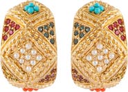 Susan Caplan 1980s Vintage D'Orlan Hoop Clip-On Earrings