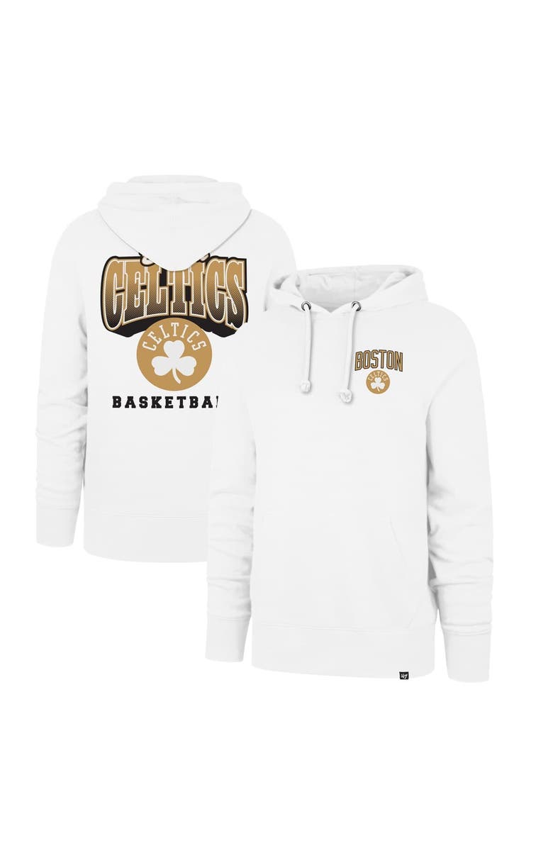 '47 Men's '47 White Boston Celtics 2025/26 City Edition Jab Step Headline Hoodie, Main, color, White