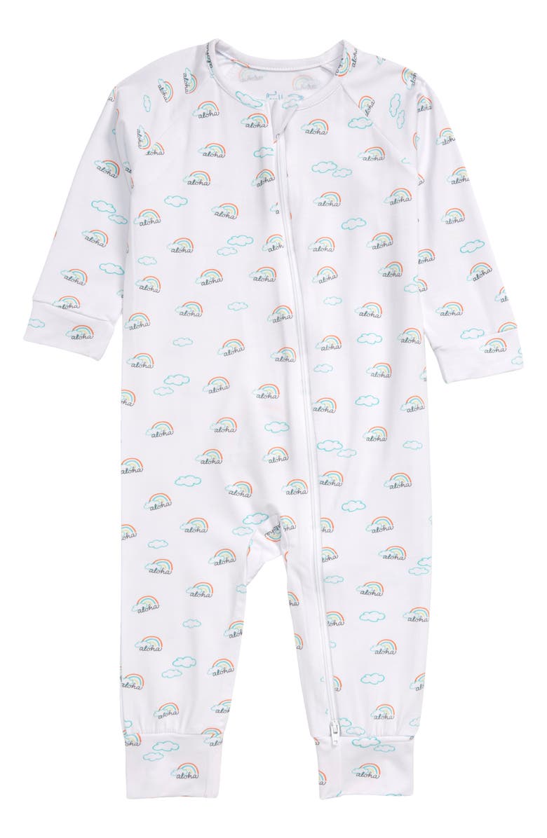 Coco Moon Aloha Zip Romper, Main, color, Multi