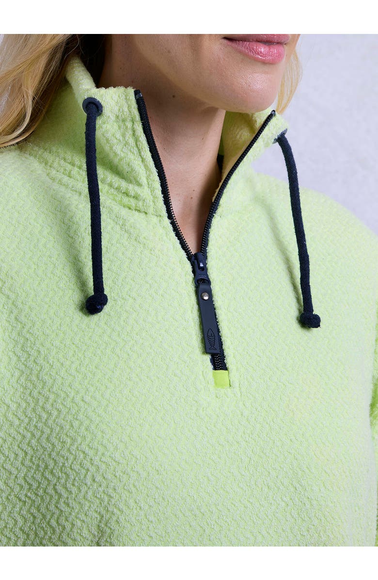 Weird Fish Odina 1/4 Zip Zig Zag Fleece, Alternate, color, Acid Lime