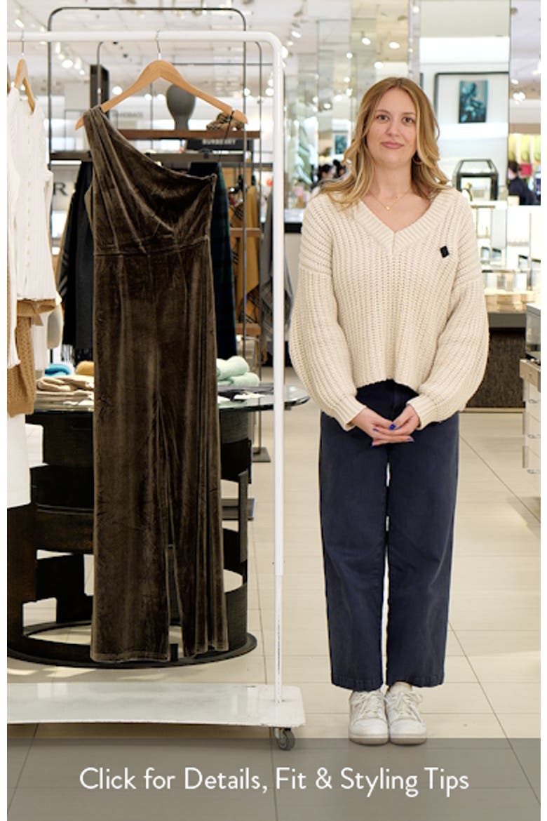 Xita Velvet One-Shoulder Jumpsuit video