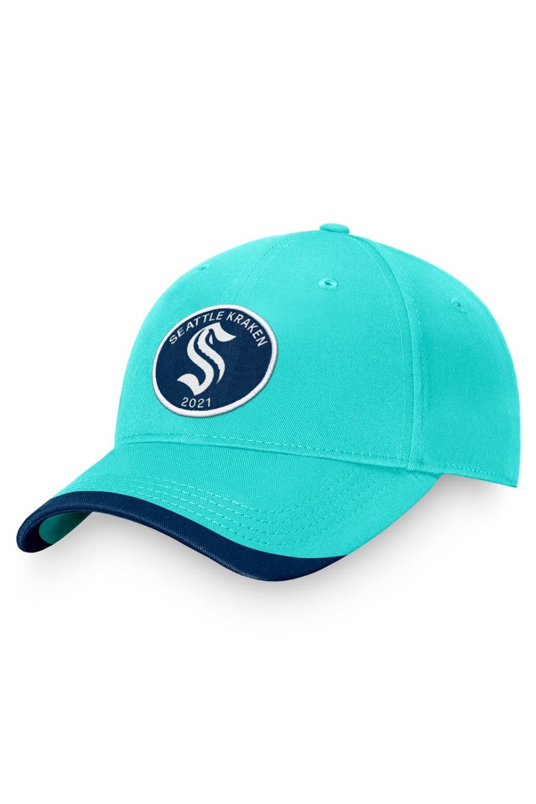 Men's Fanatics Branded Light Blue Seattle Kraken Fundamental Adjustable Hat, Main, color, Light Blue