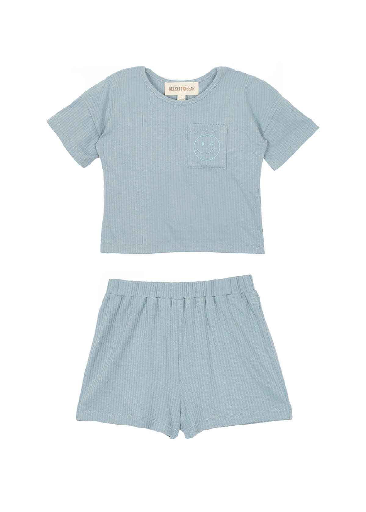 Beckett and Bear Wink Two Piece Shorts Set in Blue 