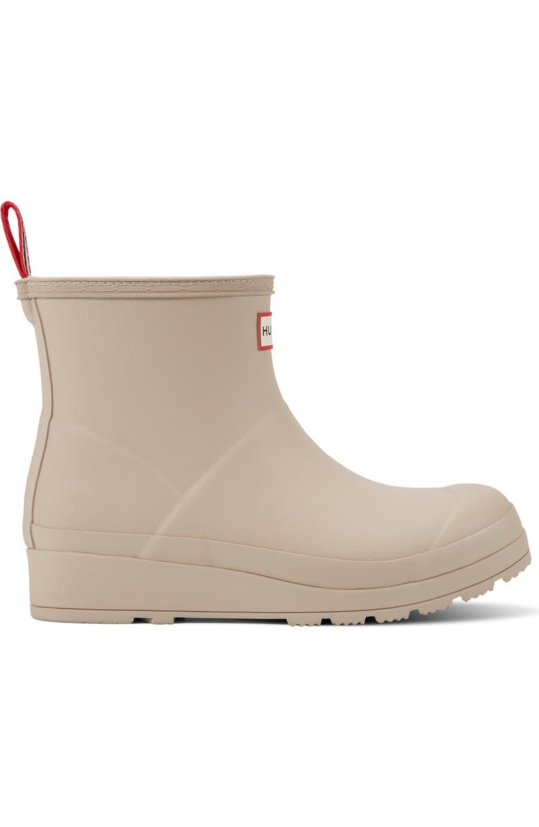 Hunter Play Short Faux Shearling Lined Waterproof Rain Boot, Alternate, color, Light Gray