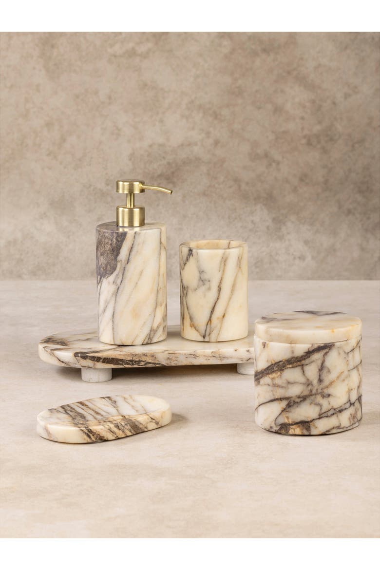 Tangier Marble Bath Set, Alternate, color, Ivory