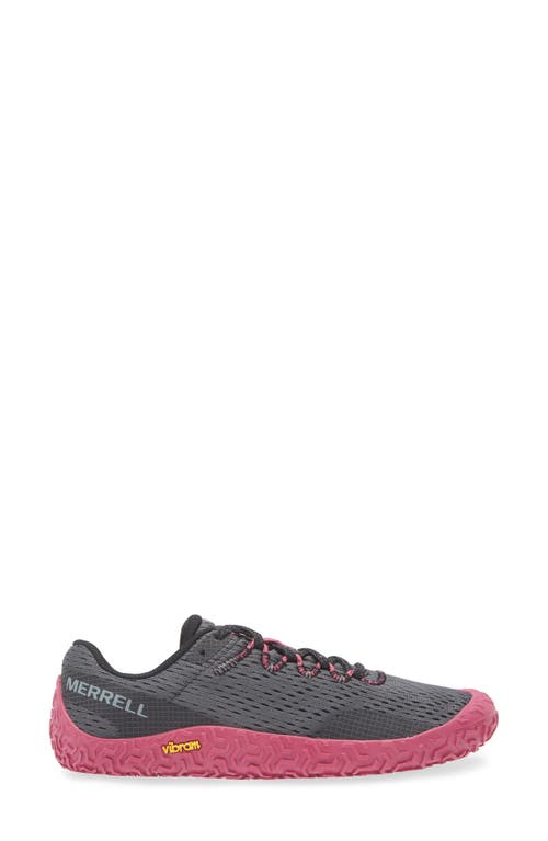 Merrell Vapor Glove 6 Running Shoe In Granite/fuchsia
