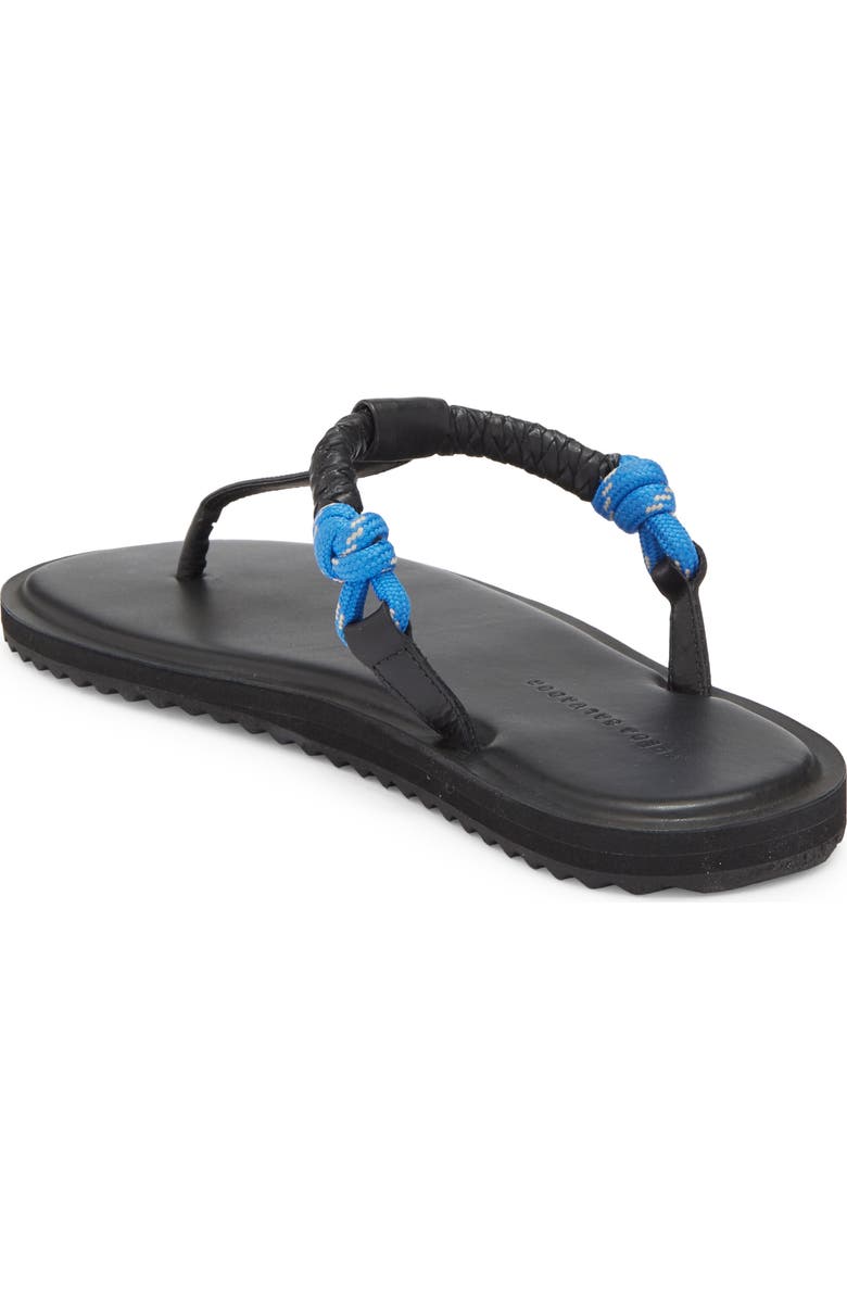 Freda Salvador Knotted T-Strap Sandal, Alternate, color, Cobalt Rope Combo