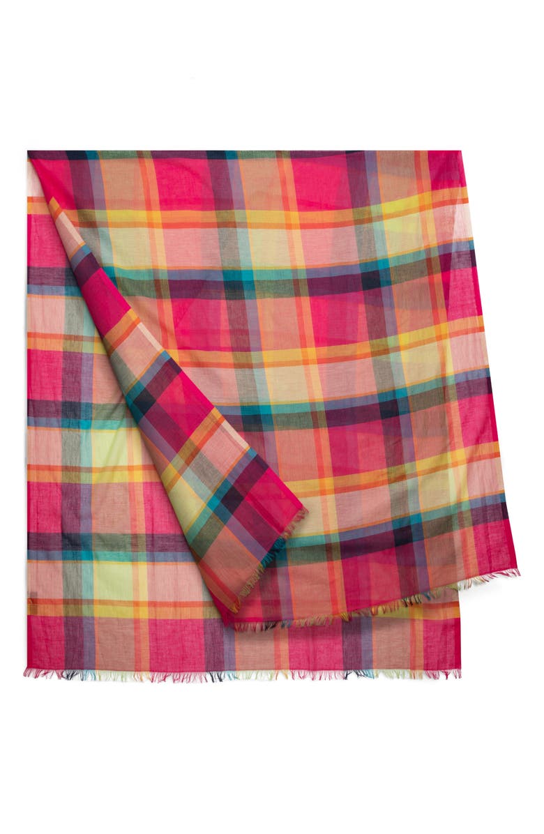 Plaid Fringe Scarf