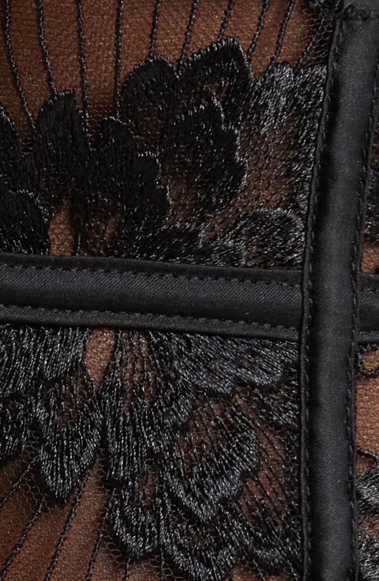 Bluebella Gabriella Waspie Suspender Belt with Detachable Suspenders, Alternate, color, Black