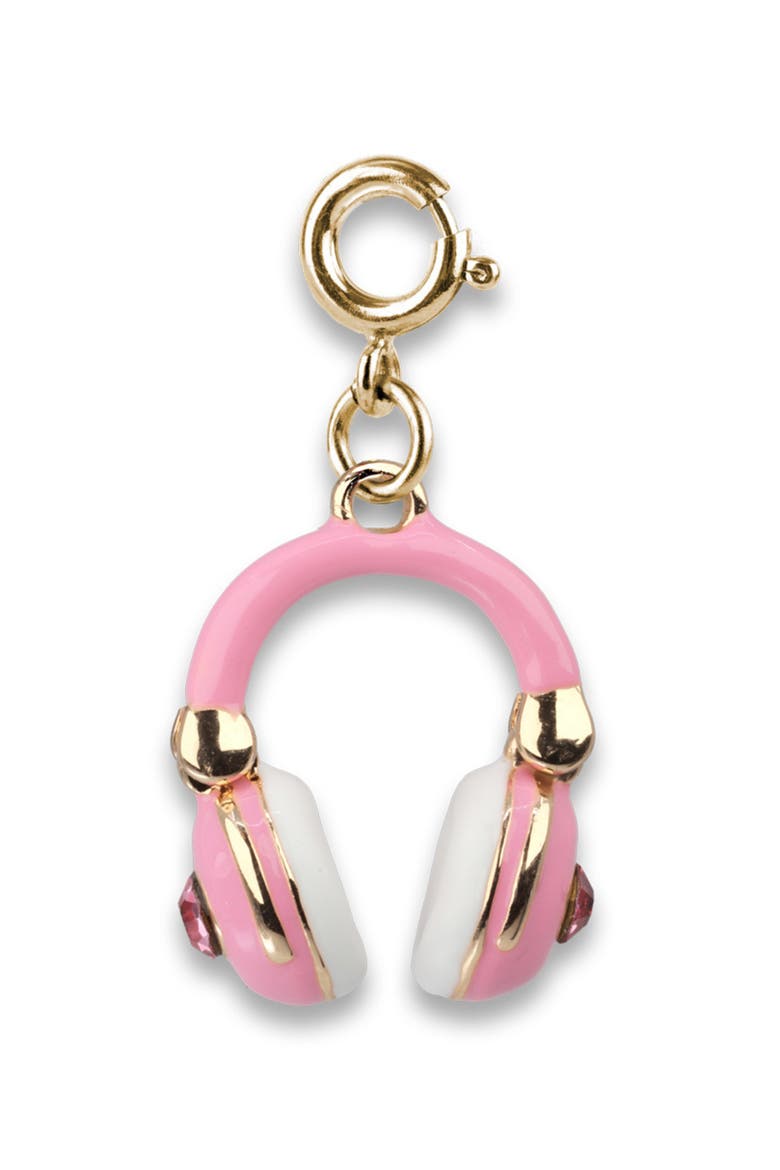 Kids' Swivel Headphones Charm, Main, color, METALLIC GOLD