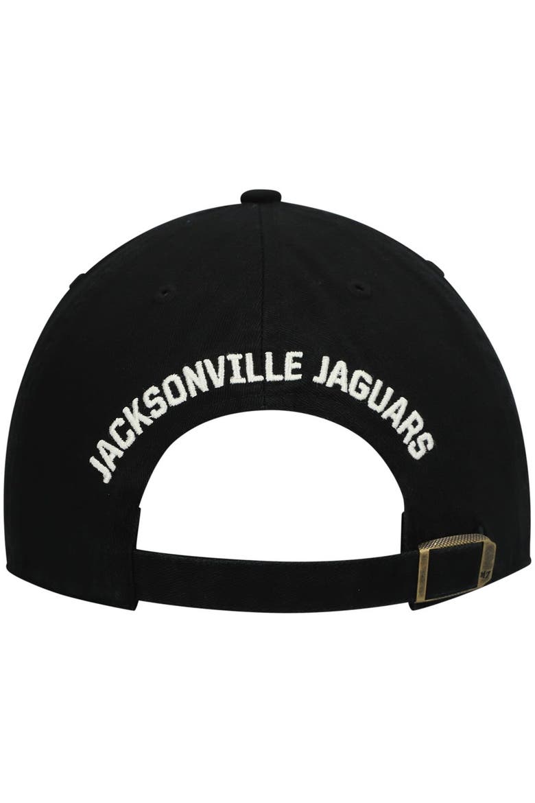 Women's '47 Black Jacksonville Jaguars Finley Clean Up Adjustable Hat, Alternate, color, Black