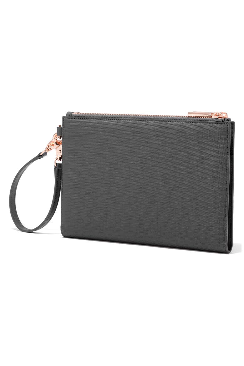 Signature Essentials Coated Canvas Clutch/Wallet, Alternate, color, GRAPHITE