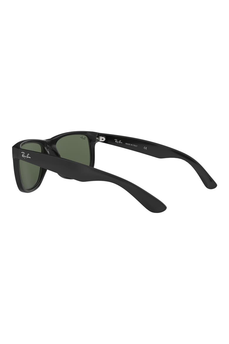 Justin 54mm Rectangular Sunglasses, Alternate, color, BLACK/ GREEN