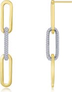 Lafonn Paperclip Two Tone Drop Earrings
