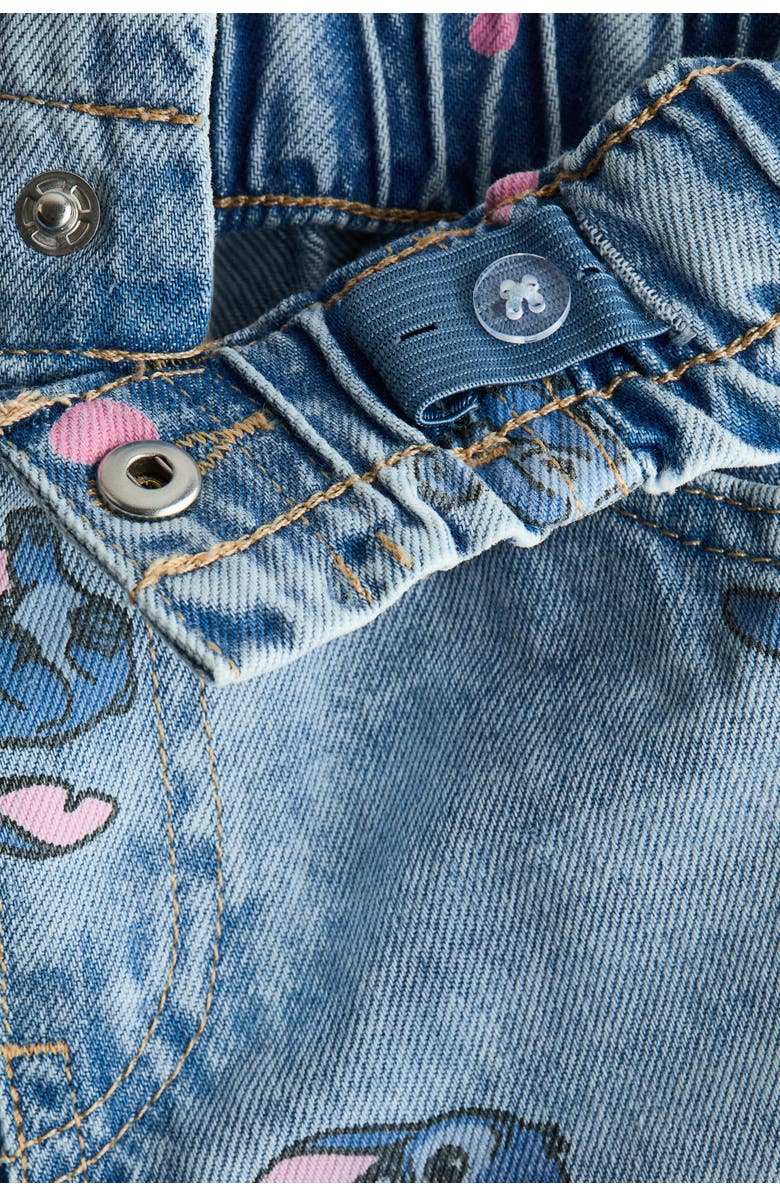H&M Loose Fit Tapered Jeans, Alternate, color, Light Denim Blue/Lilo & Stitch