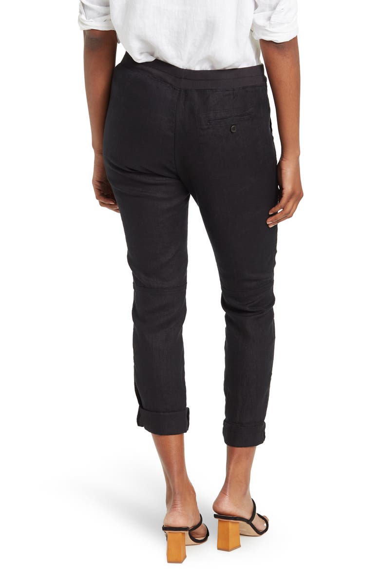 James Perse Solid Linen Drawstring Pants, Alternate, color, 
