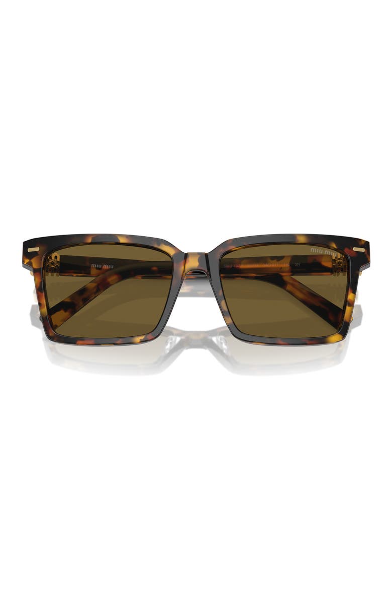 55mm Rectangular Sunglasses, Main, color, BLOND HAVANA