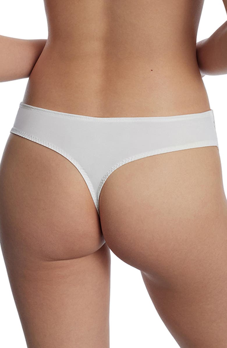 Skarlett Blue Minx Lace Thong, Alternate, color, White/Nylon