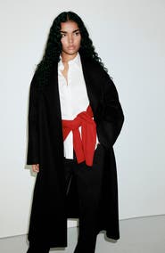 MANGO Traviata Oversized Wool Blend Coat