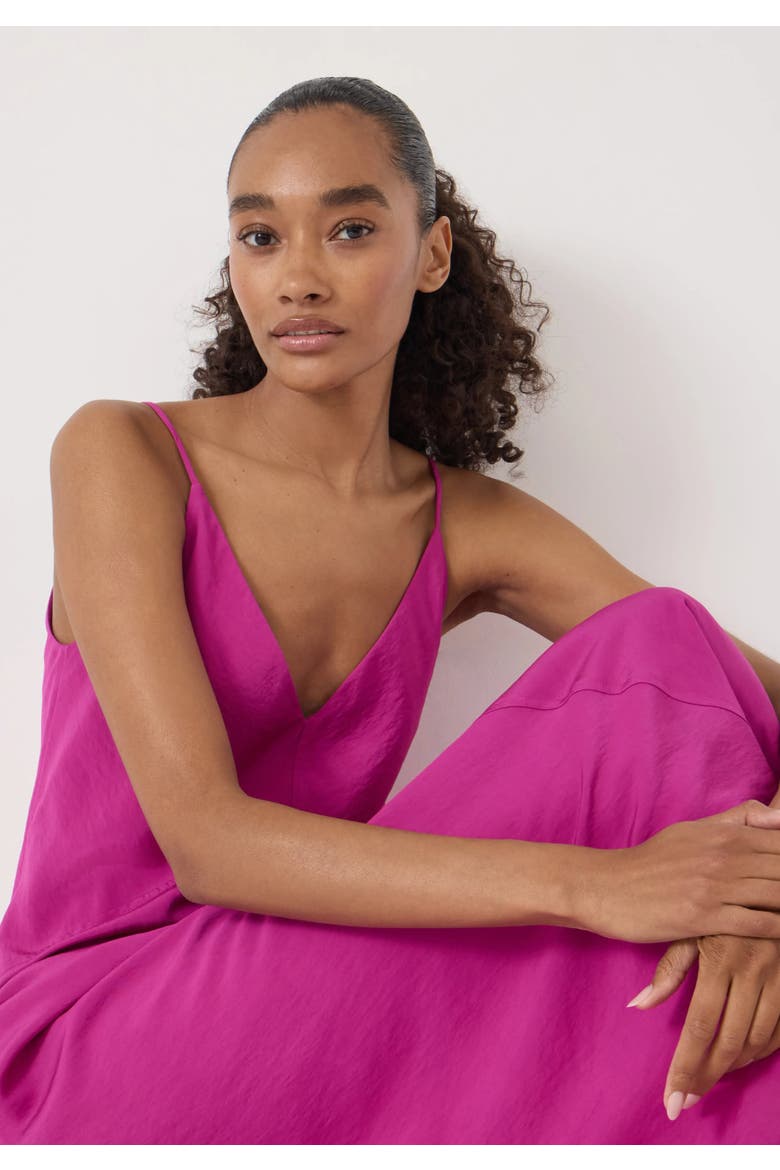Air Flow Seam Detail Maxi Slip Dress, Alternate, color, Orchid Pink