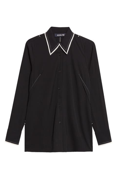 Bray Tieback Shirt with Raw Edge