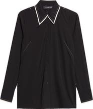 ASHLYN Bray Tieback Shirt with Raw Edge