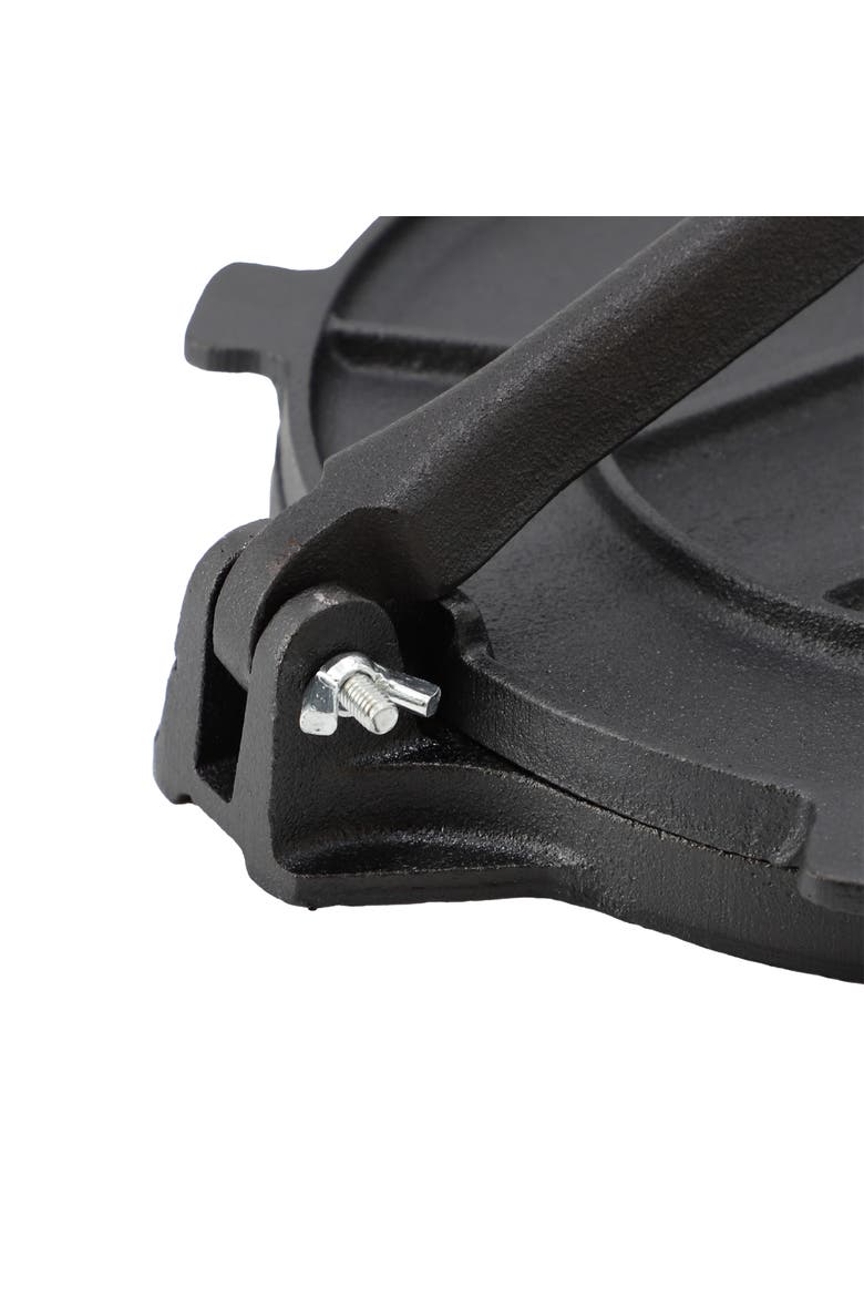 7.9 Inch Heavy Duty Round Cast Iron Tortilla Maker Press, Alternate, color, Black