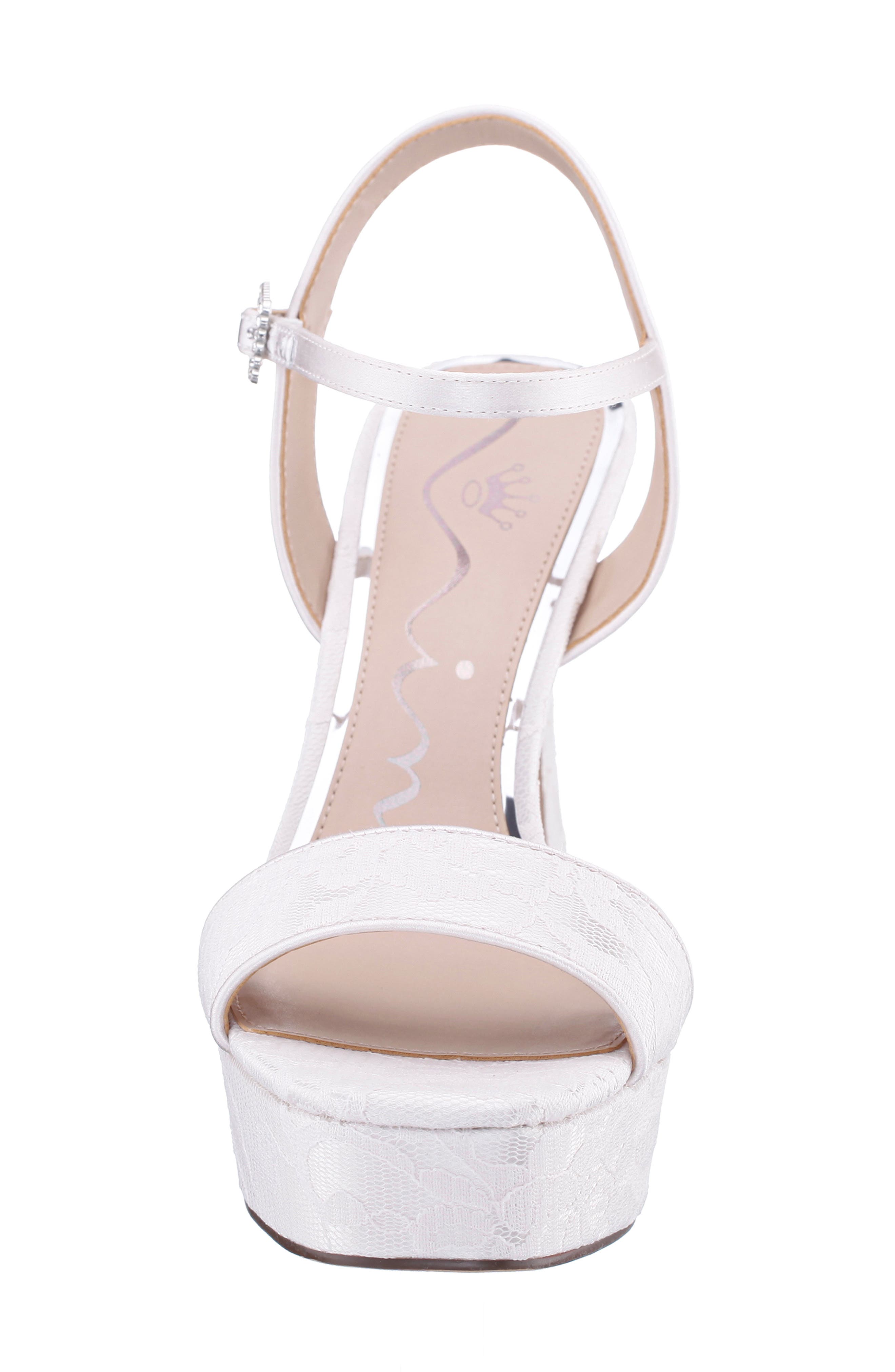 Nina Alma Platform Sandal, Alternate, color, Ivory
