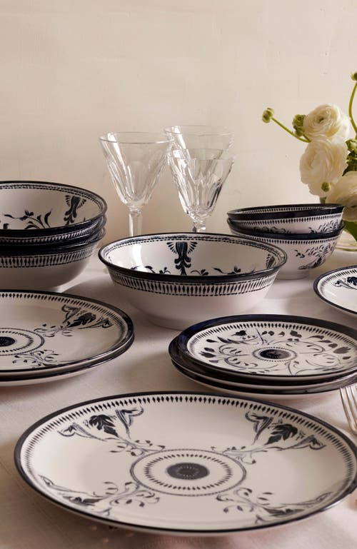 Lemieux Et Cie Bruges Porcelain 16-piece Dinnerware Set In Blue