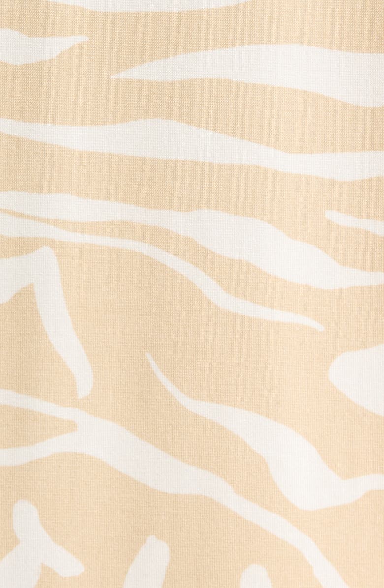 Nordstrom Moonlight Eco Crop Pajamas, Alternate, color, Tan Shore Fluid Zebra