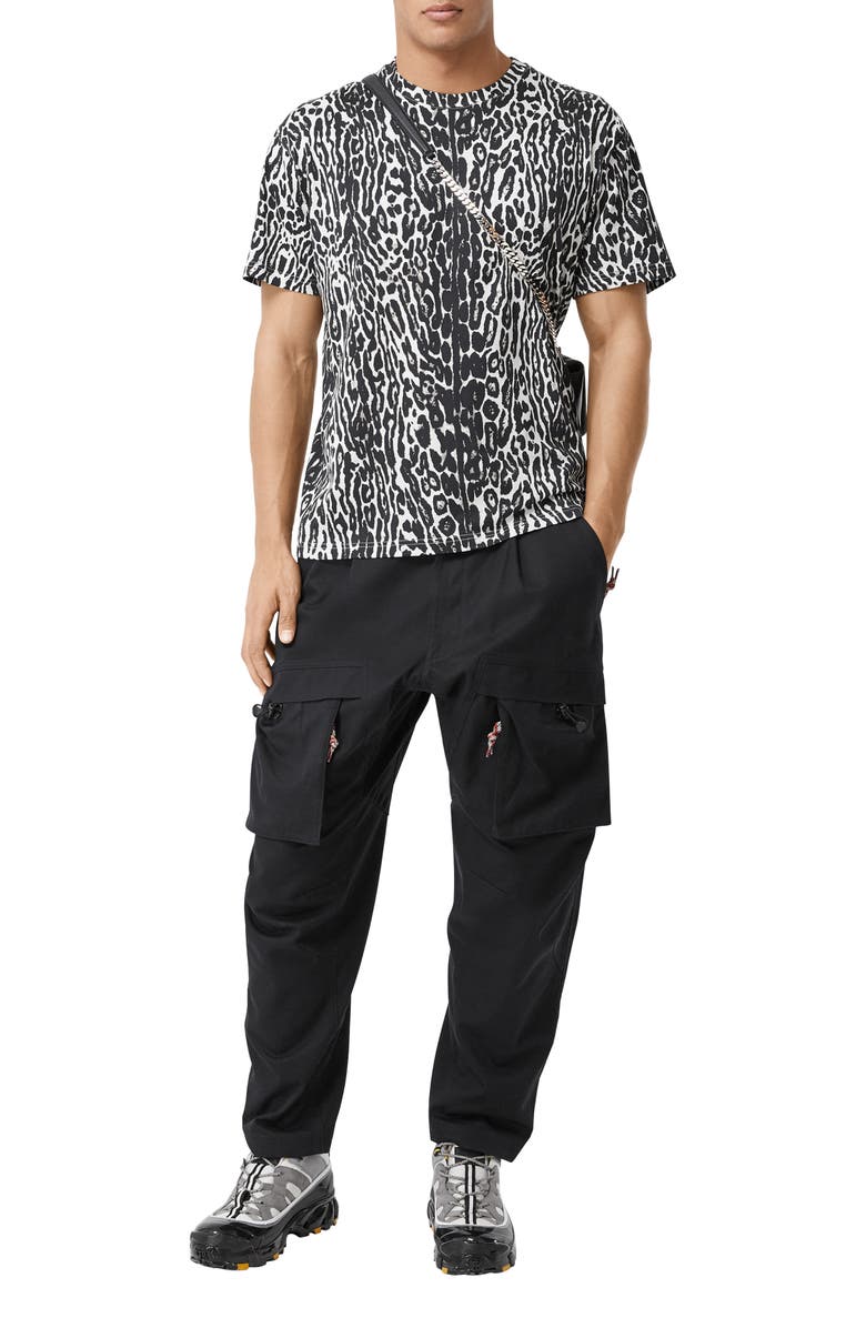 Burberry Radderson Leopard Print T-Shirt, Alternate, color,