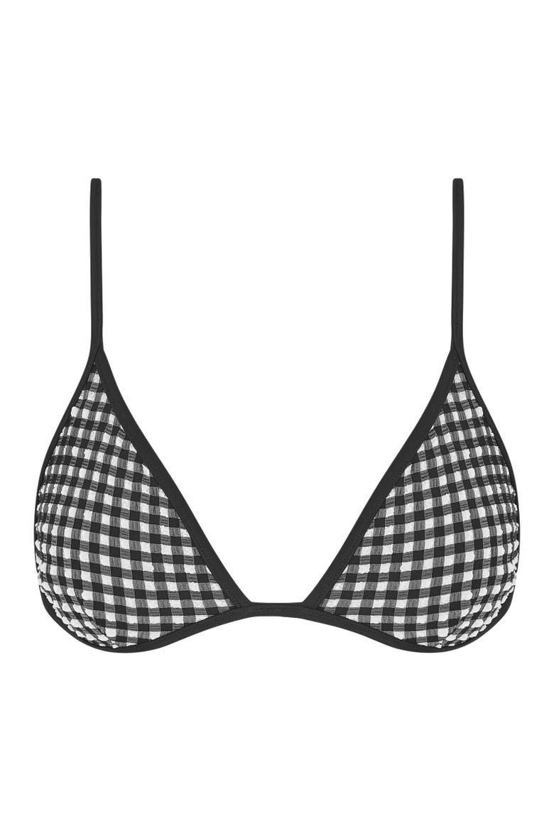 Aimee Triangle Bikini Top, Alternate, color, Black/White