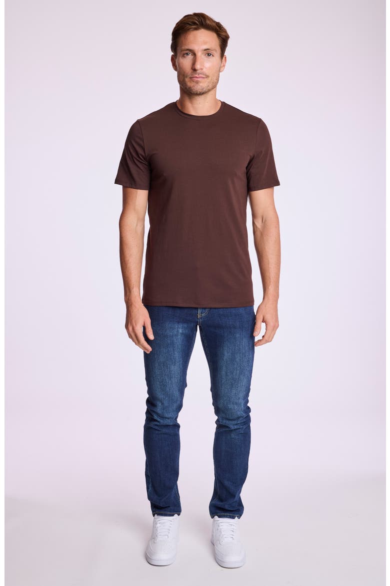 Lucas Crewneck T-Shirt, Alternate, color, DARK BROWN