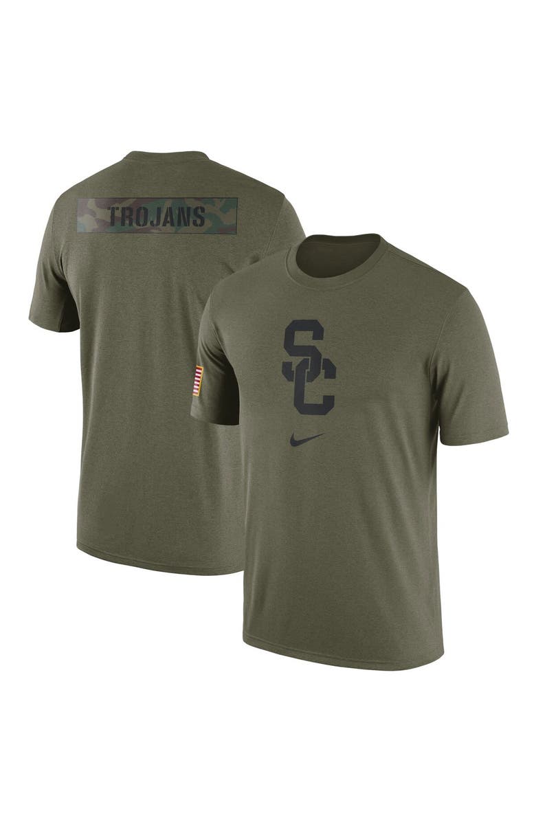 Nike Men's Nike Olive USC Trojans Military Pack T-Shirt, Main, color,