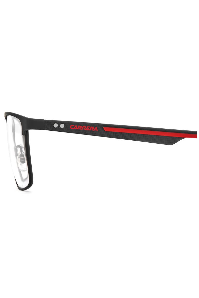 55mm Rectangular Optical Glasses, Alternate, color, MATTE BLACK RED
