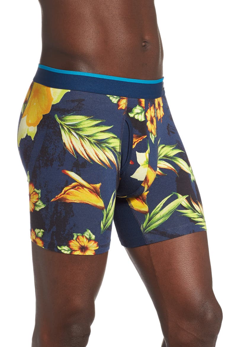 Hibiscus Smear Boxer Briefs, Alternate, color, NAVY