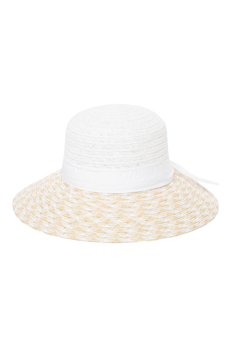 Contrast Brim Woven Hat, Main, color, MIX NATURAL