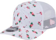 New Era Men's New Era White Los Angeles Chargers Adventure Flamingo Pattern 9SEVENTY Stretch-Snap Hat